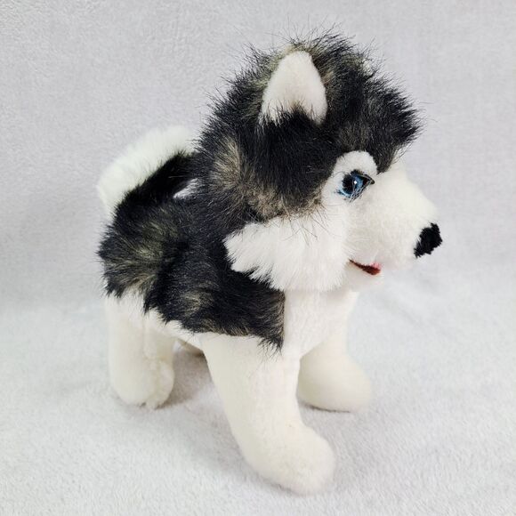 Plush Husky Wolf Sled Dog 9" Stuffed Animal Toy Blue Eyes Alaska BJ Toys - Picture 3 of 11